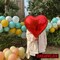 20PCS 18-Inch Red Foil Heart Balloons – Mylar Heart-Shaped Decorations for Valentine’s Day, Birthday, Wedding, and Baby Shower Parties